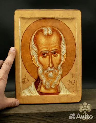 В подарок: Икона Святого Николая. Дерево