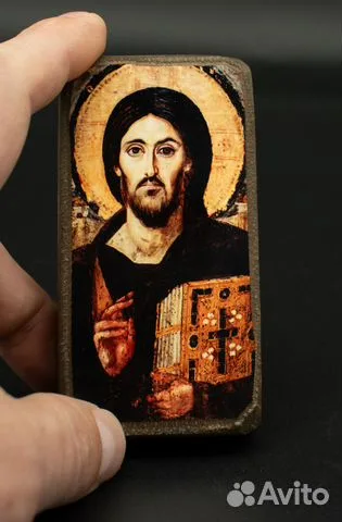 На память: Иконка деревянная " Спас Синайский". Дорожная