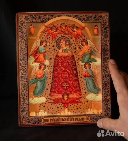 Икона деревянная "Прибавление ума" Богоматери — красивый подарок
