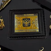 Кожаный зажим «Герб» в подарок — фотография 1