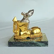 Фигурка из бронзы «Крыса в домике» — оригинальный подарок — фотография 4