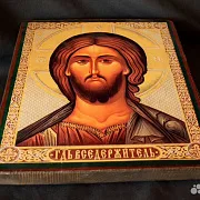 Икона "Господь Вседержитель" — оригинальный подарок — фотография 5