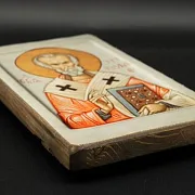 На память: Св. Николай Чудотворец. Икона. Дерев — фотография 2