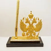 На память: Письменный набор "Держава". Позолоченный — фотография 2