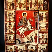 Икона Чудо Георгия о змие (с клеймами) — необычный подарок — фотография 1