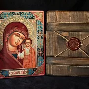 Венчальная пара. Казанская Богоматерь и Спас — красивый подарок — фотография 2