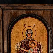 Иконы Христа и Богоматери в дубовом окладе — необычный подарок — фотография 3