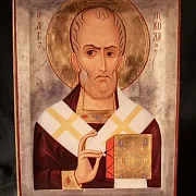 Икона "Свт. Николая" дерево, ручная работа — красивый подарок — фотография 1