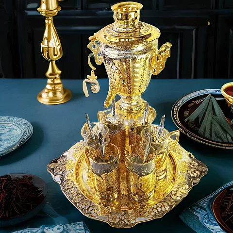 Чайный набор с самоваром. Златоуст — необычный подарок