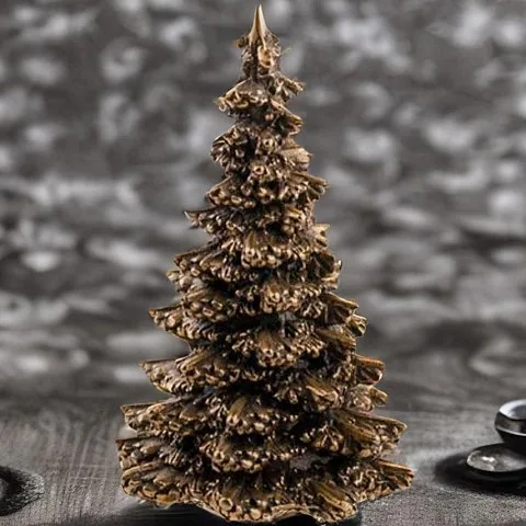 Ручная работа: Бронзовая статуэтка «Ёлка. Маленькая»