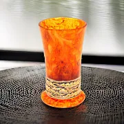 Стопка для водки из камня (янтарь) — оригинальный подарок — фотография 1