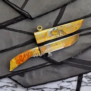 Кованый нож с головой кабана — оригинальный подарок — фотография 1