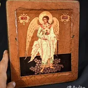Икона деревянная "Ангел Хранитель" — необычный подарок — фотография 3