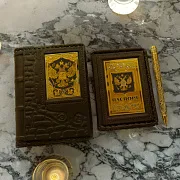 Подарочный набор «Ежедневник, паспорт, ручка» с фианитом — фотография 1