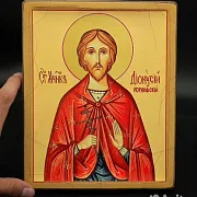 Икона деревянная "Святой Даниил Коринфский" — необычный подарок — фотография 2