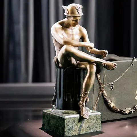 Бронзовый «Гермес» — статуэтка, 150×150×450 мм — красивый подарок