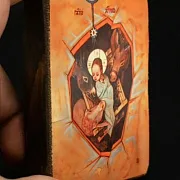 Иконка деревянная "Рождество Христово" — необычный подарок — фотография 2