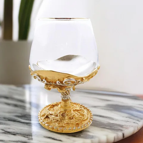 На память: Бокал для коньяка "Фантазия". Позолота