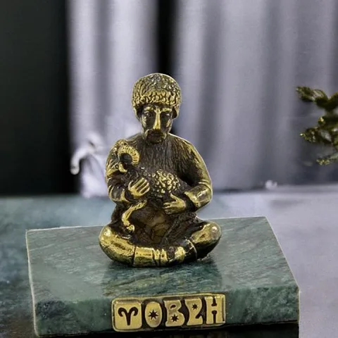 Ручная работа: Бронзовая статуэтка «Овен»