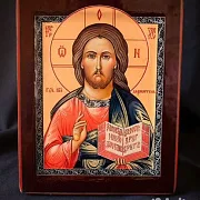 Подарочная икона с ковчегом "Христос Вседержитель" — фотография 1