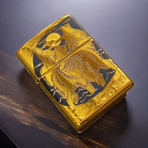 Ручная работа: Зажигалка Zippo оригинал "Волки"