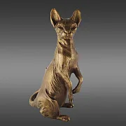Подарочная скульптура из бронзы «Кошка сфинкс» — фотография 1