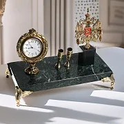 Ручная работа: Часы «Элина» с гербом ФНС и подставками — фотография 1