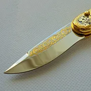 Подарочный складной нож «Тигр» из Златоуста — фотография 5
