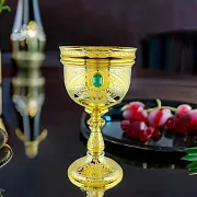 Кубок для вина "Малахит" №3. Златоуст — оригинальный подарок — фотография 1