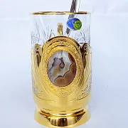 Латунный чайный набор «Агат» — необычный подарок — фотография 5
