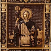 Икона резная Александр Невский — оригинальный подарок — фотография 9