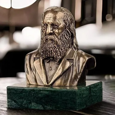 Ручная работа: Бронзовый бюст «Менделеев Д.И.»