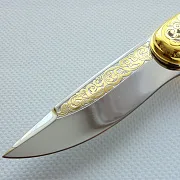 Складной нож «Рысь за зайцем» — оригинальный подарок — фотография 6