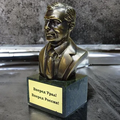 В подарок: Бюст «Медведев Д.А.» из бронзы