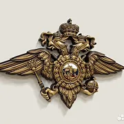Подарочный герб МВД, резной из бука — фотография 2