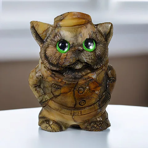 Каменная фигурка «Котик», 130×90×165 мм — красивый подарок