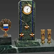 Часы «Погон» с гербом ФСО и подставками — красивый подарок — фотография 2