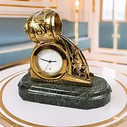 Настольные часы с бронзовым литейным ковшом в подарок — фотография 1