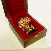Бокал для коньяка "Модерн". Позолота — оригинальный подарок — фотография 2