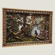 Резное панно «Мишки в лесу» 49×70 см — красивый подарок — фотография 2