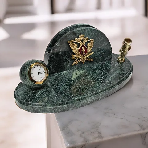 Часы «Престиж» с гербом УИС и подставками — оригинальный подарок