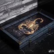 Подарочные нарды под стеклом «Скорпион» — фотография 2