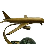Бронзовая композиция «Самолет гражданской авиации» — красивый подарок — фотография 3