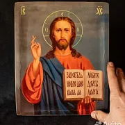 Икона "Христос Вседержитель" с ковчегом — оригинальный подарок — фотография 1