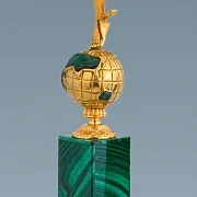 Статуэтка «Меркурий» из бронзы с малахитом — красивый подарок — фотография 2